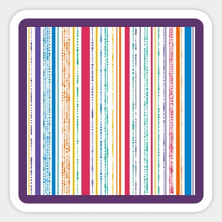 Rainbow Dotted Stripes Sticker